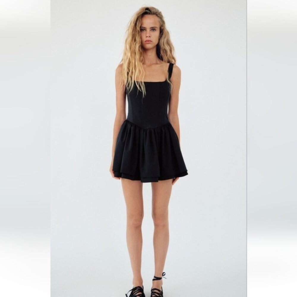 ZARA RUCHED CORSET DRESS - Picture 3 of 12